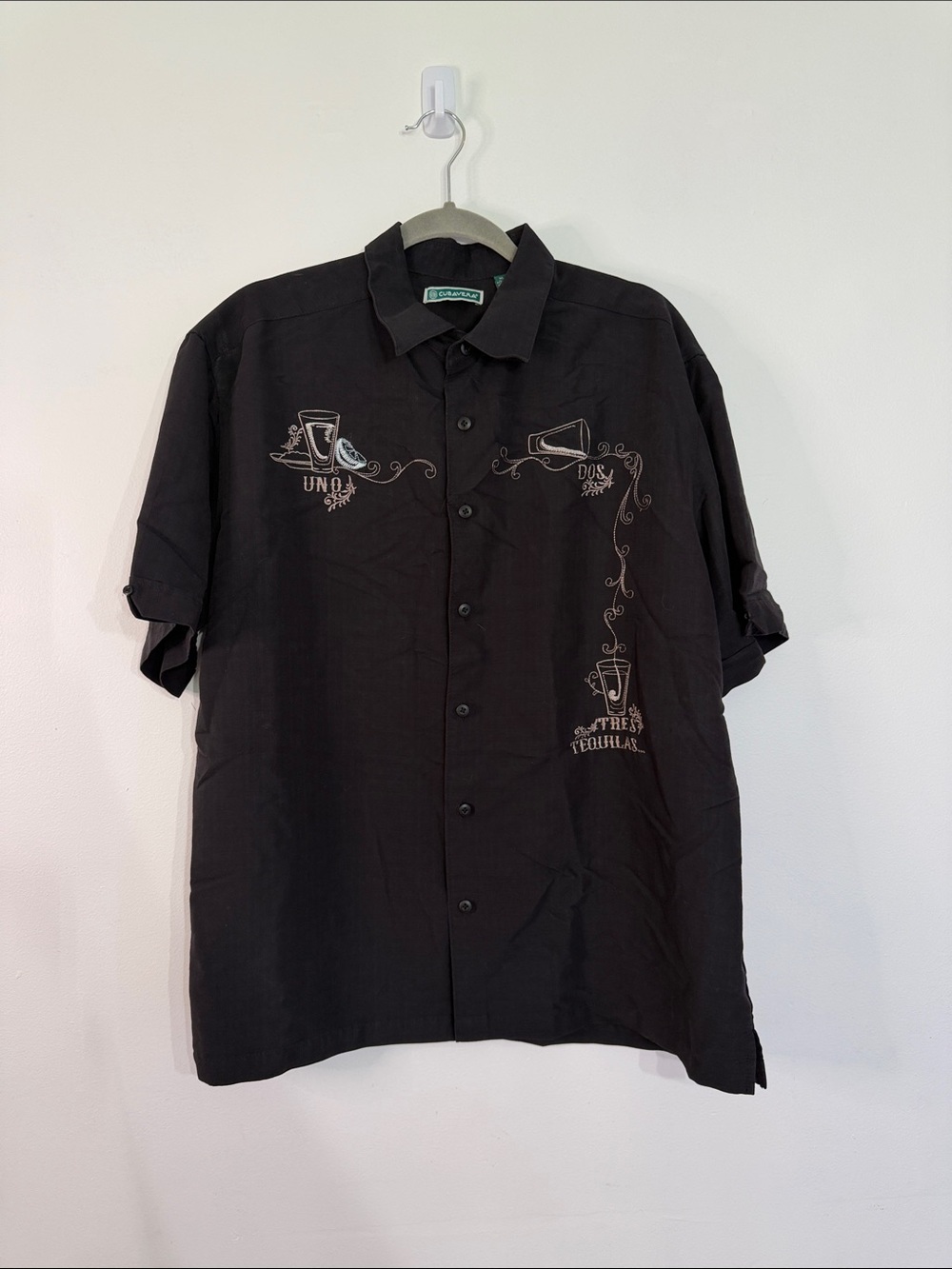 Cubavera Tequila Embroidered Short Sleeve Shirt